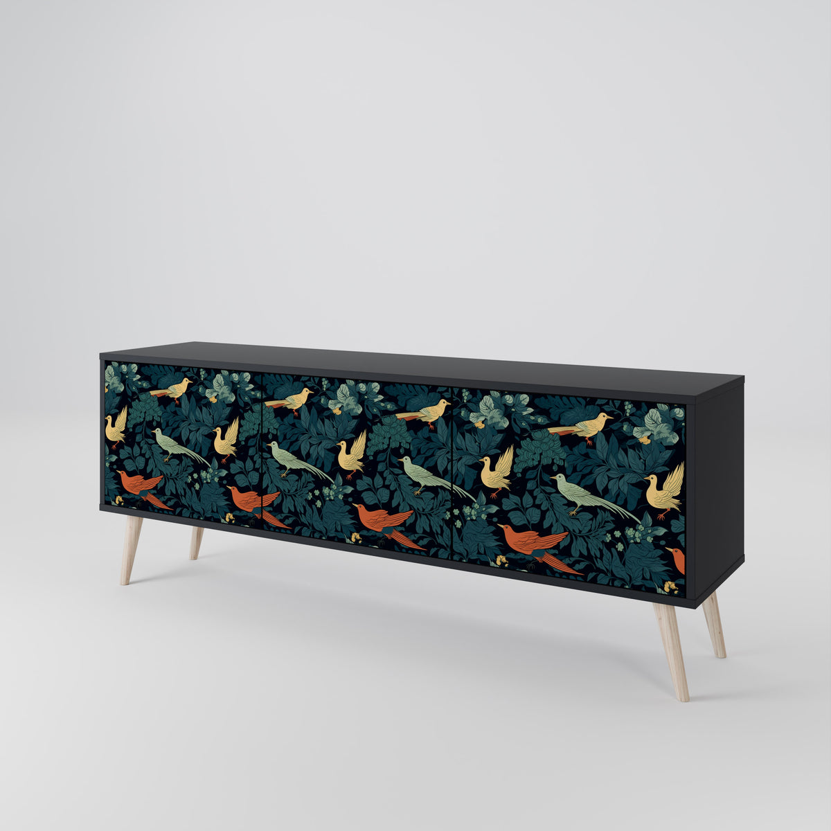 FOWL ORNAMENT Mueble de TV de 3 Puertas