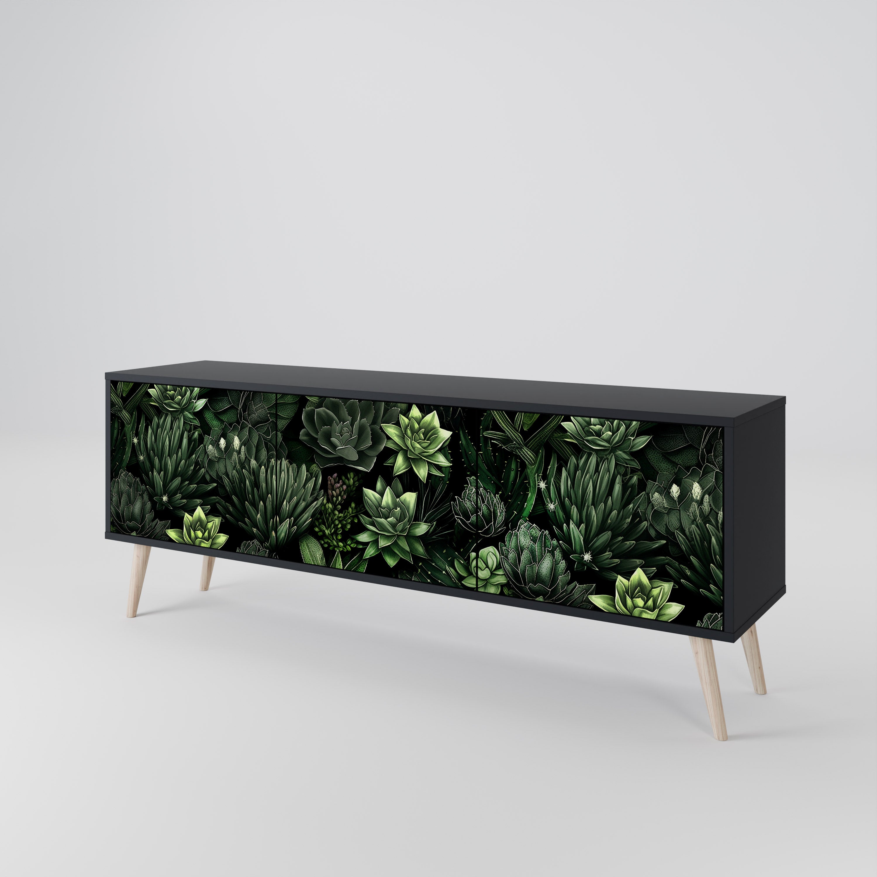 SUCCULENT JUNGLE Mueble de TV de 3 Puertas