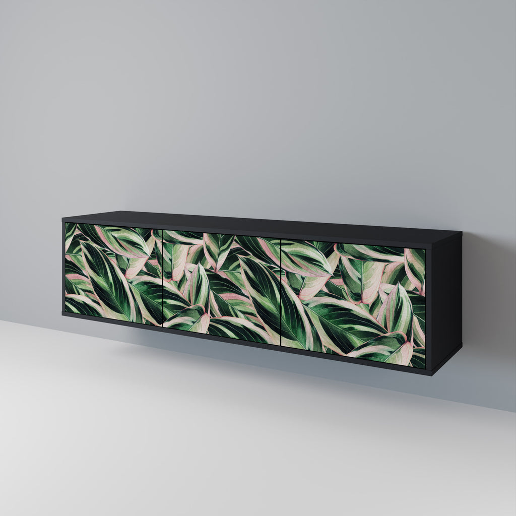 EERIE STROMANTHE 3-Door TV Stand in Black Finish