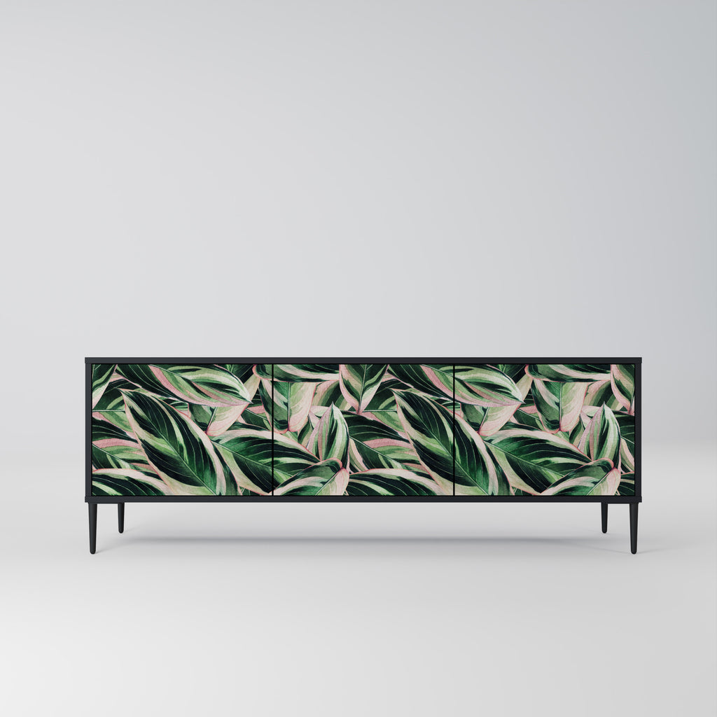 EERIE STROMANTHE 3-Door TV Stand in Black Finish