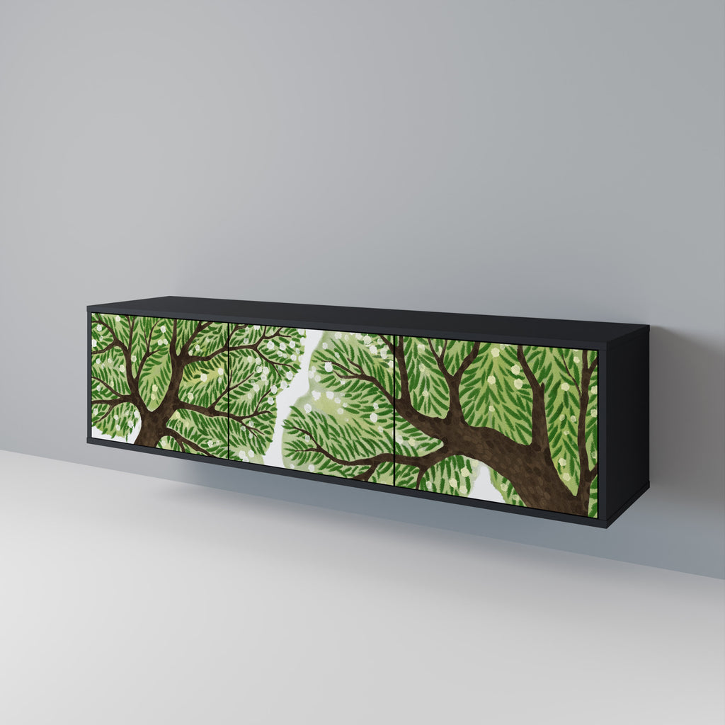 Mueble de TV WILDERNESS DASH de 3 puertas con acabado negro