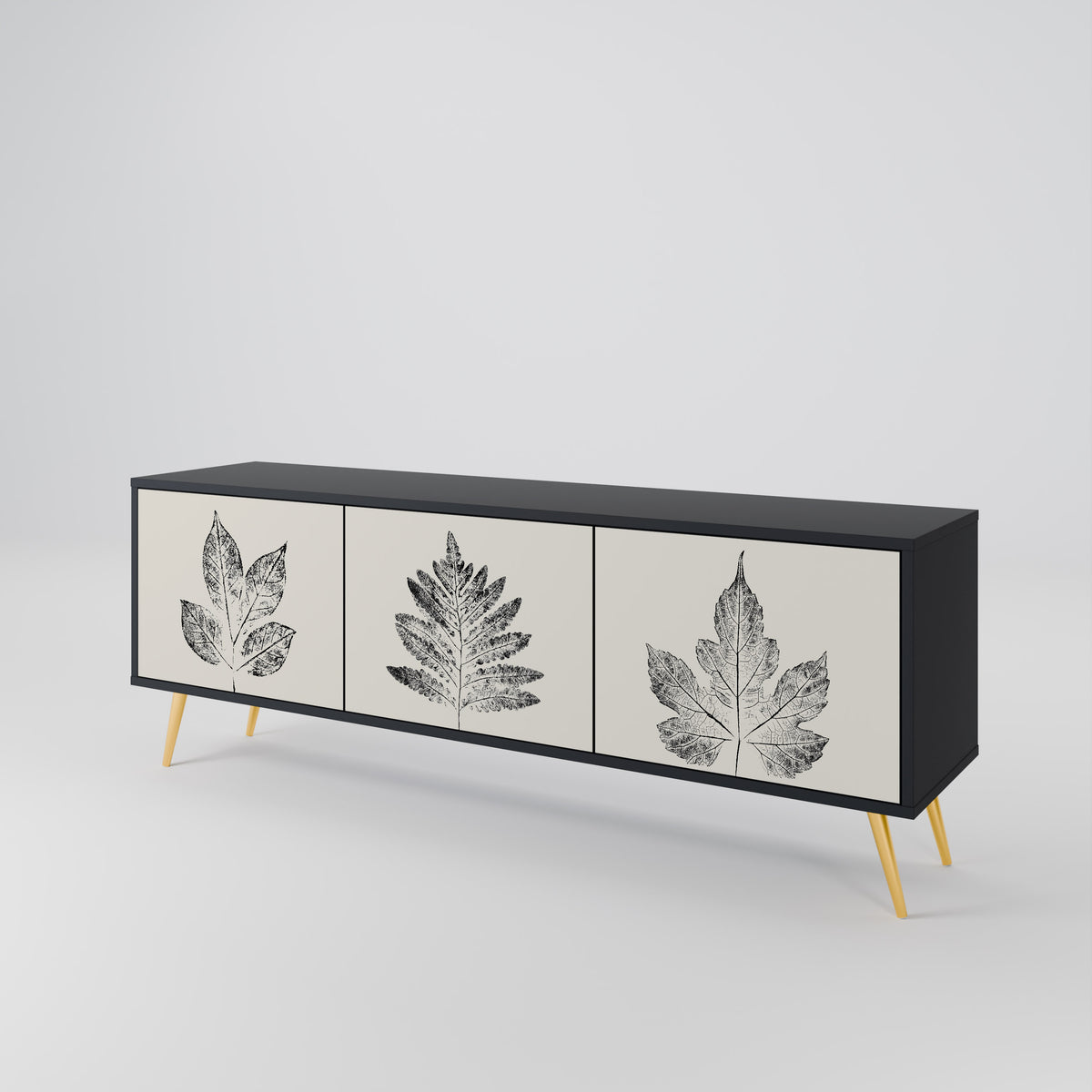 LEAFY STAMPS Mueble de TV de 3 Puertas