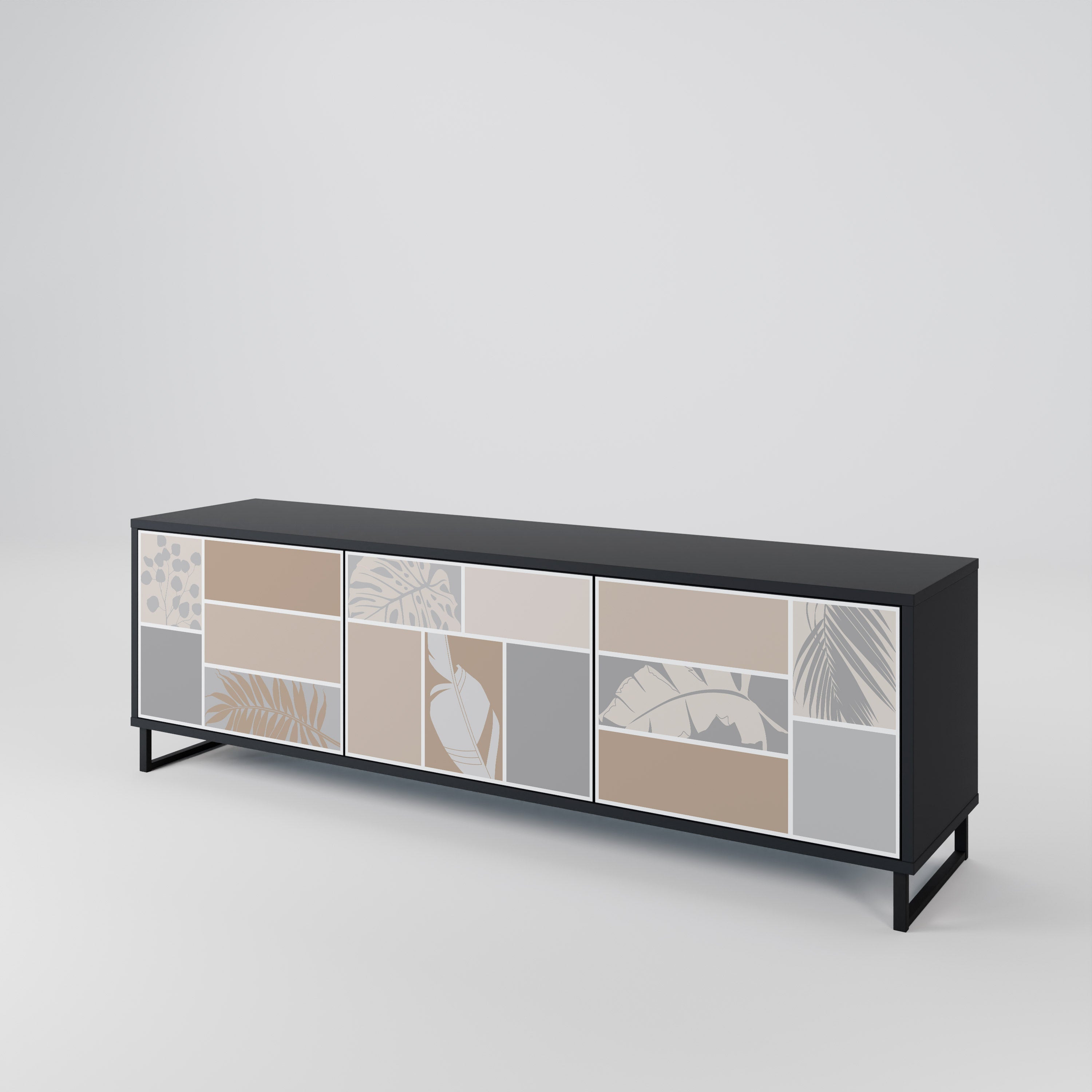 TROPICAL SHAPES Mueble de TV de 3 Puertas