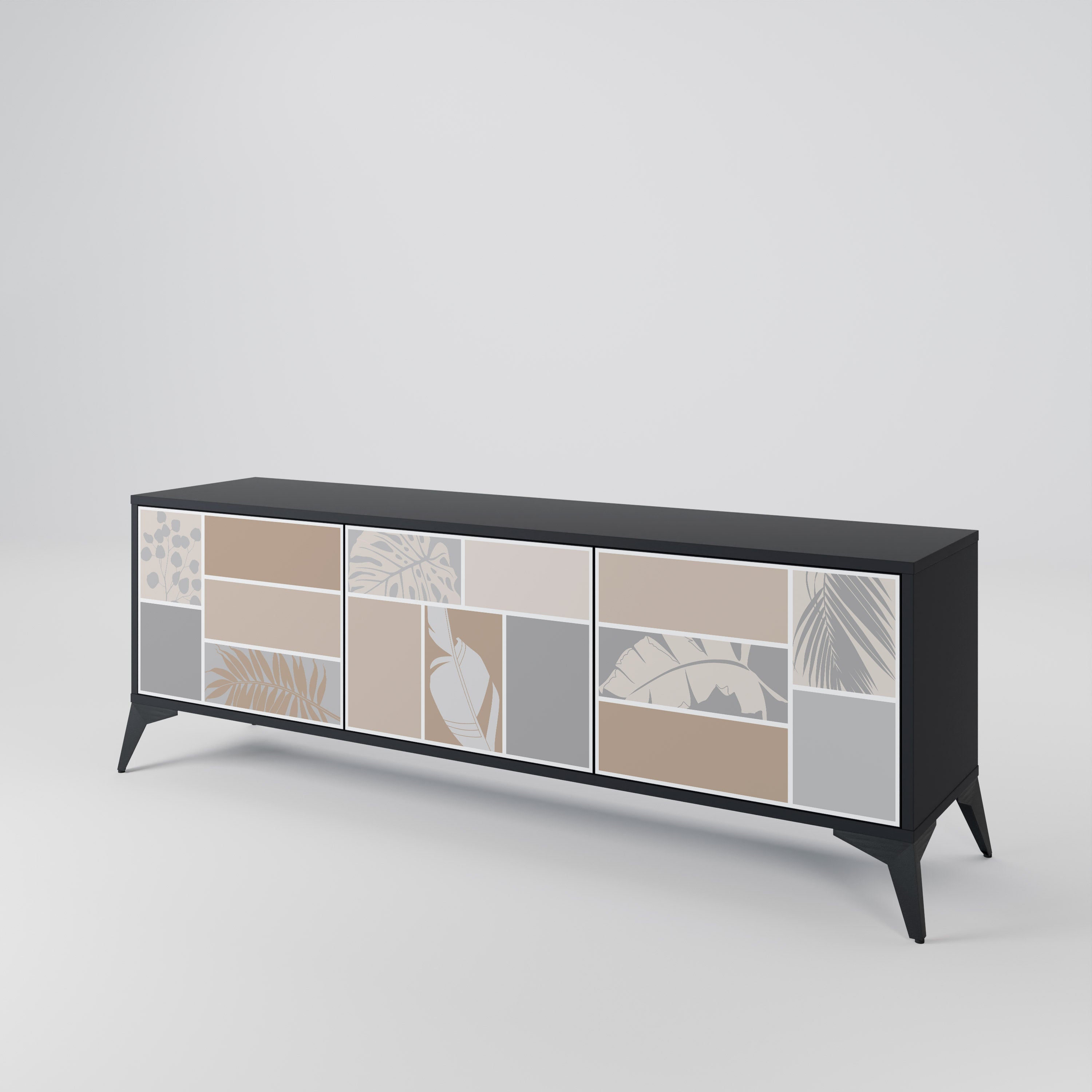 TROPICAL SHAPES Mueble de TV de 3 Puertas