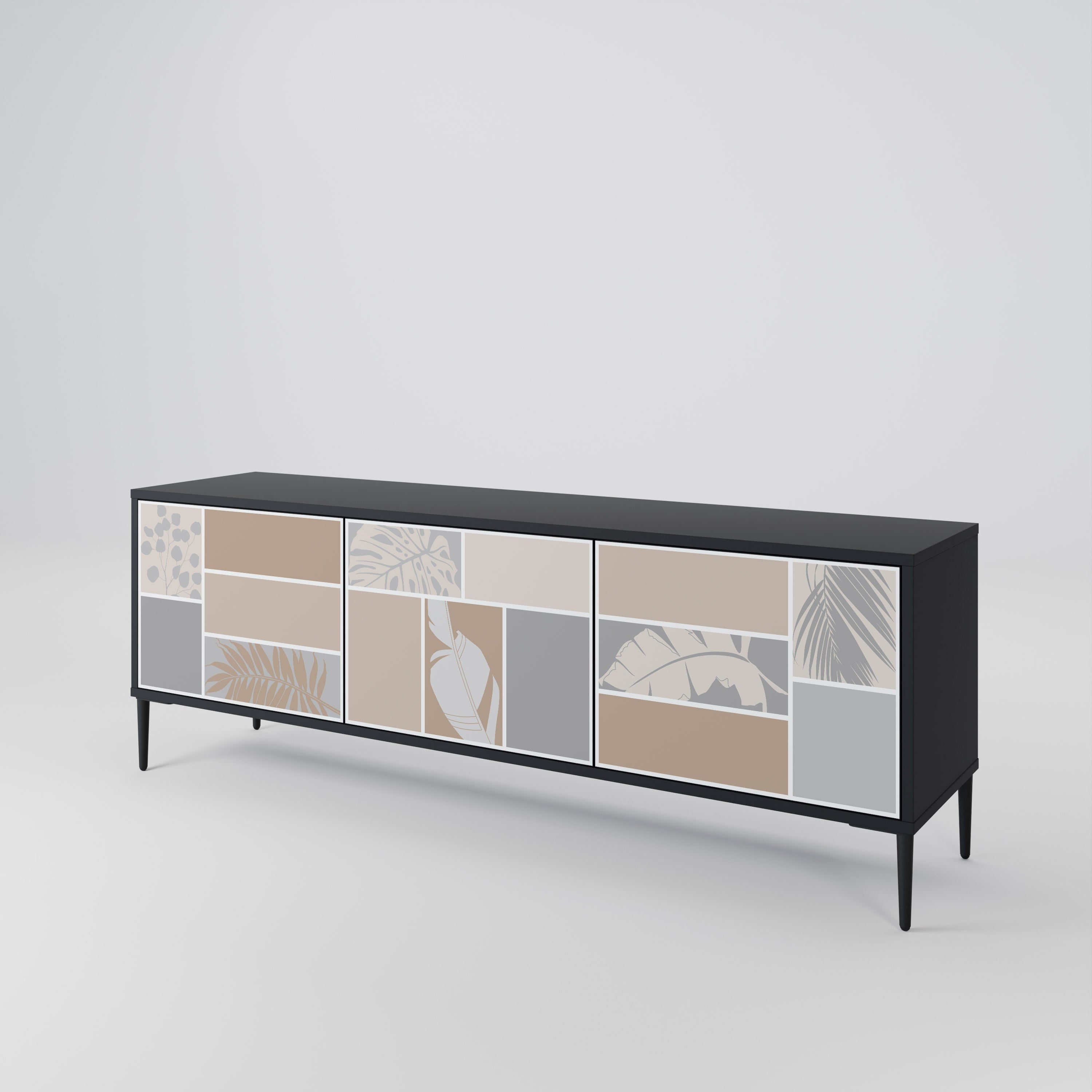 TROPICAL SHAPES Mueble de TV de 3 Puertas