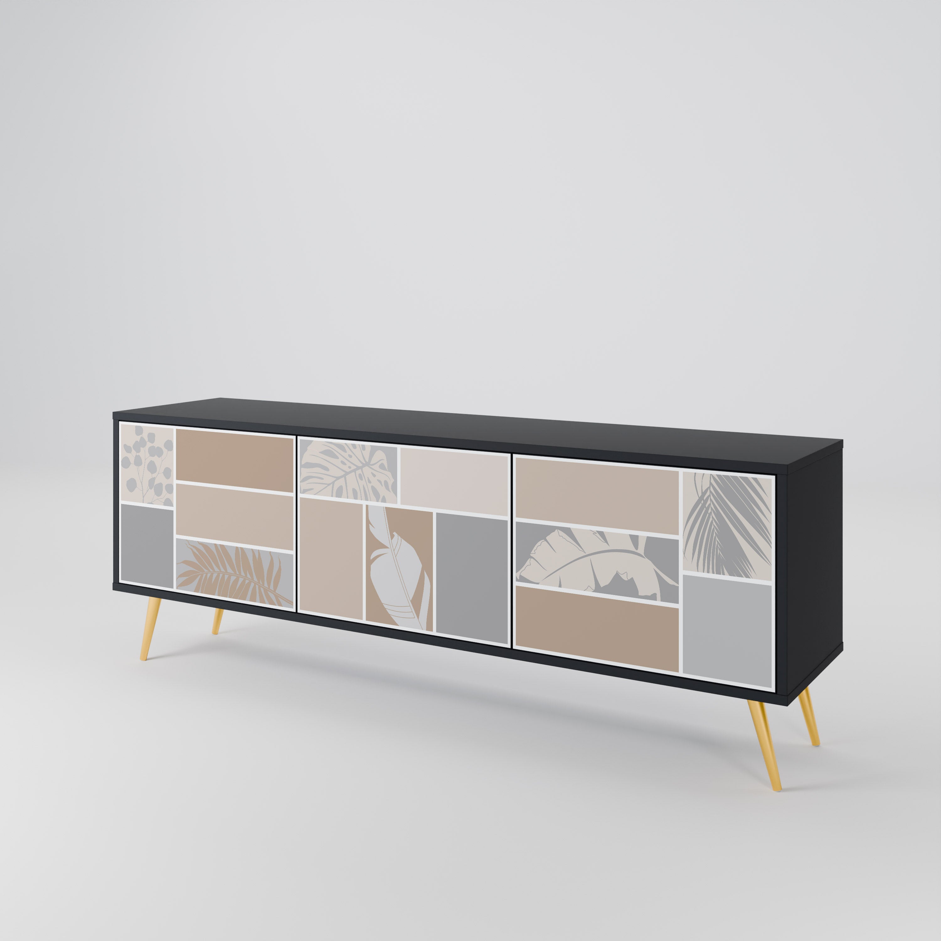 TROPICAL SHAPES Mueble de TV de 3 Puertas