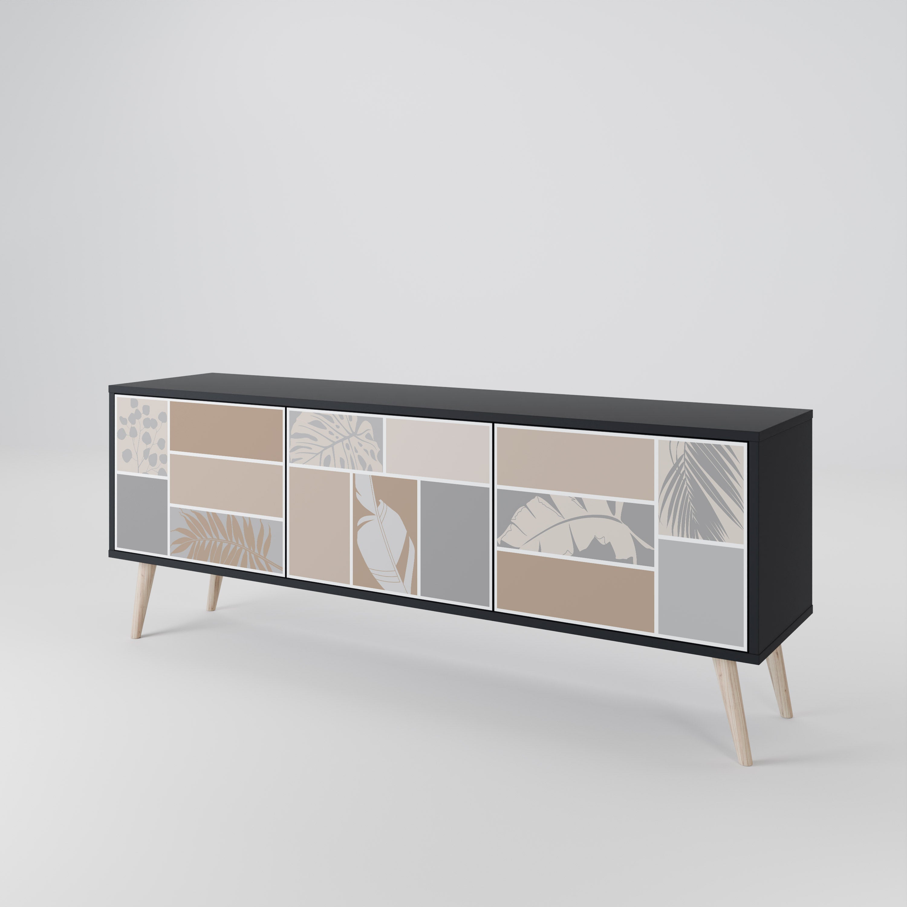 TROPICAL SHAPES Mueble de TV de 3 Puertas