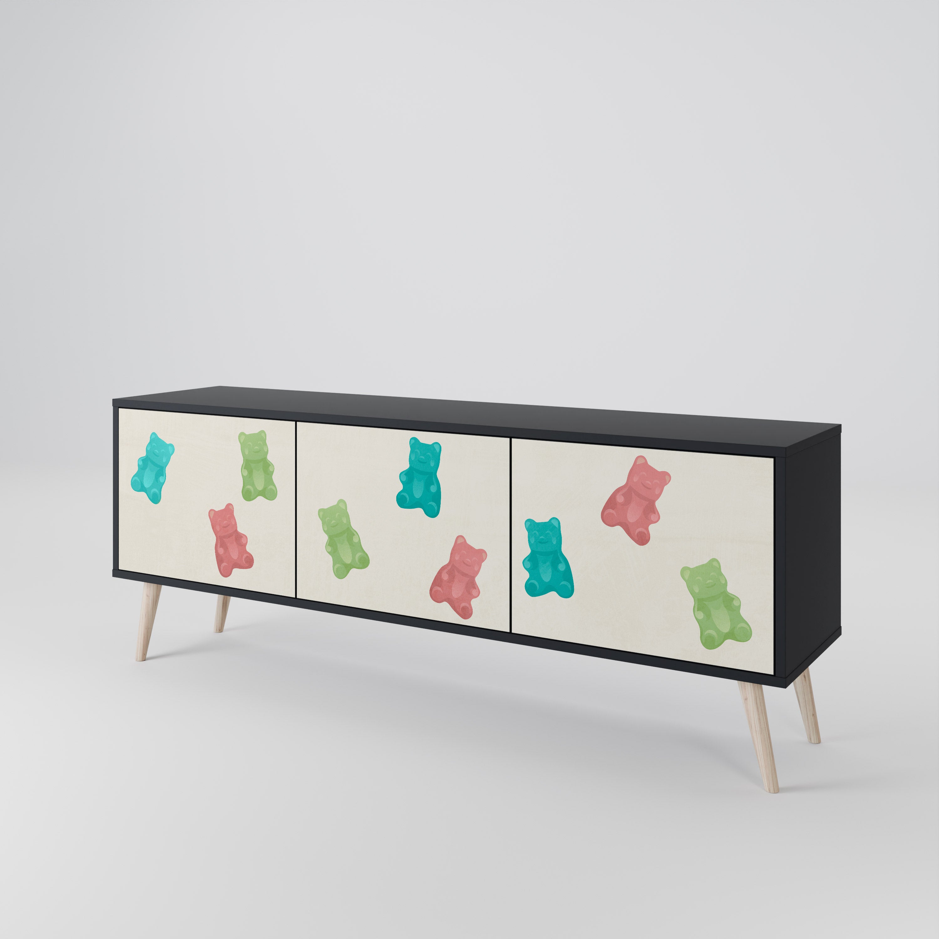 GUMMY BEARS Mueble de TV de 3 Puertas