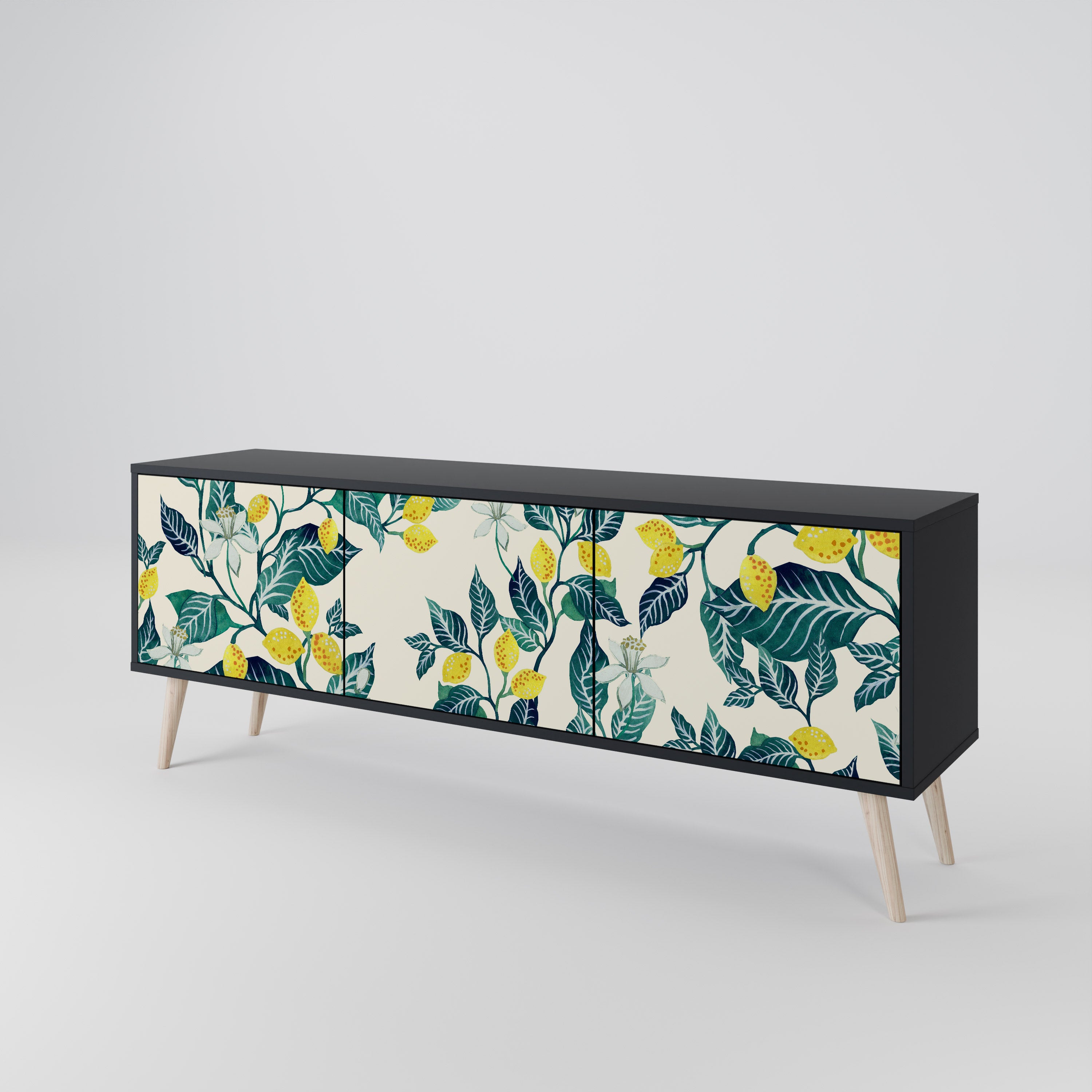 LEMON TREE Mueble de TV de 3 Puertas