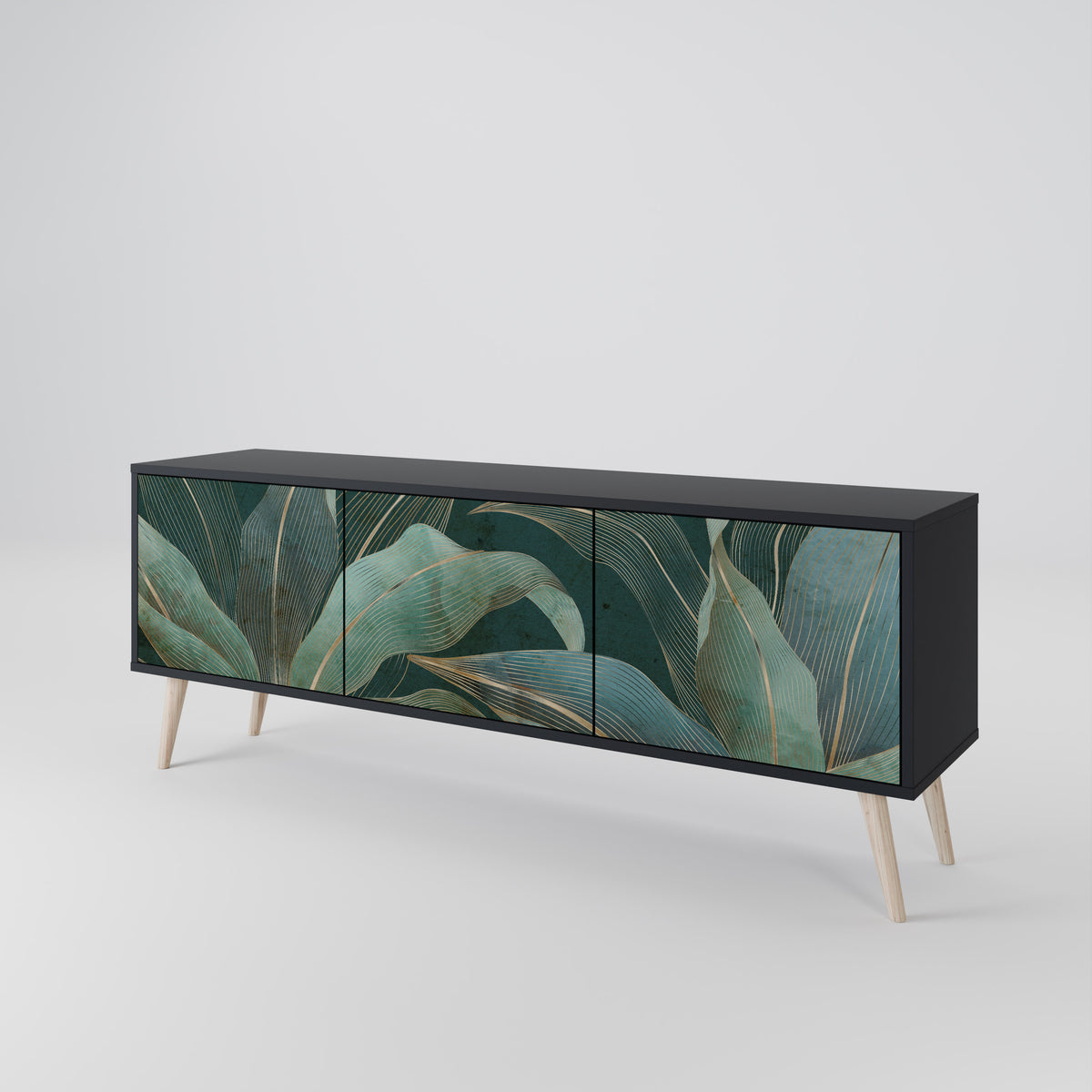 ROYAL GREEN Mueble de TV de 3 Puertas