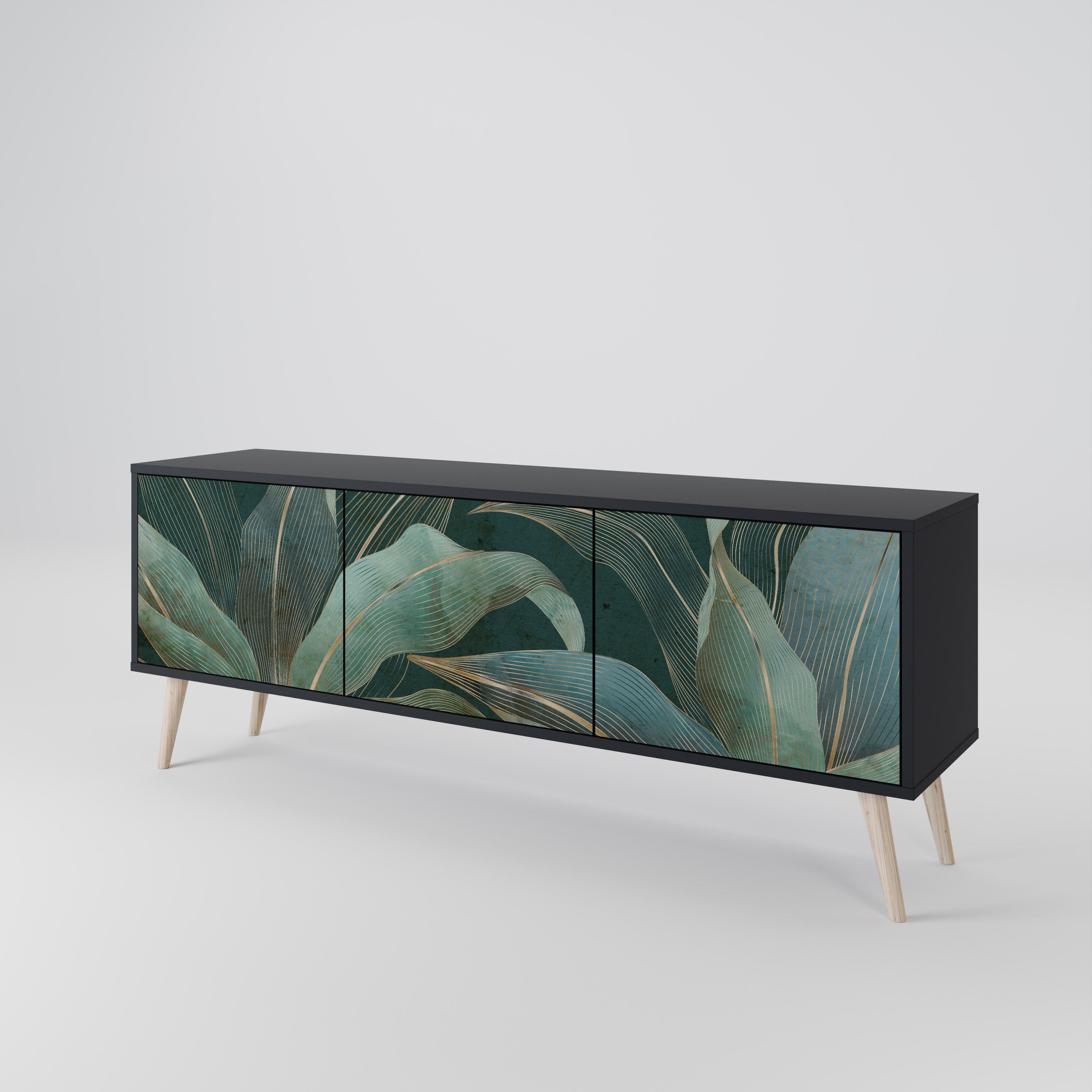 ROYAL GREEN Mueble de TV de 3 Puertas