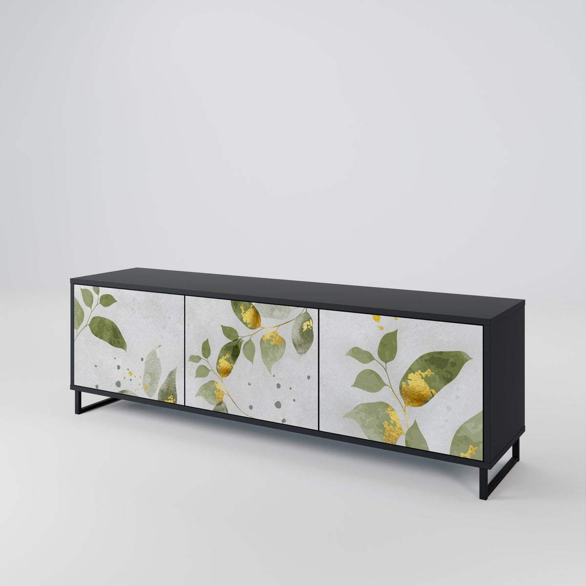 ELEGANT BOTANICS Mueble de TV de 3 Puertas