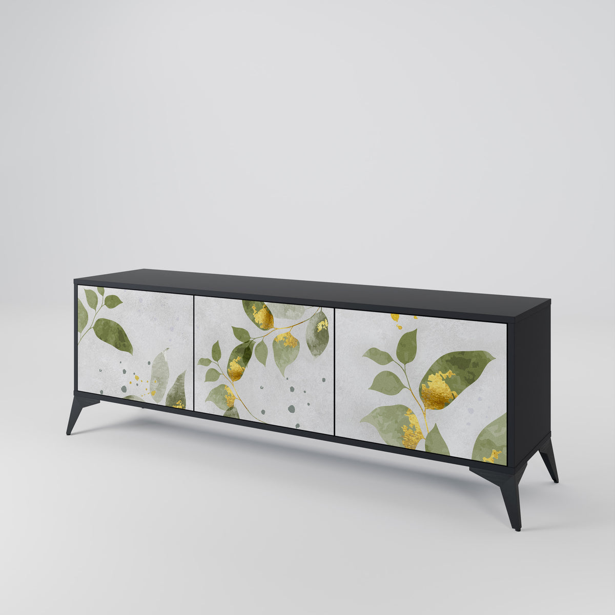 ELEGANT BOTANICS Mueble de TV de 3 Puertas