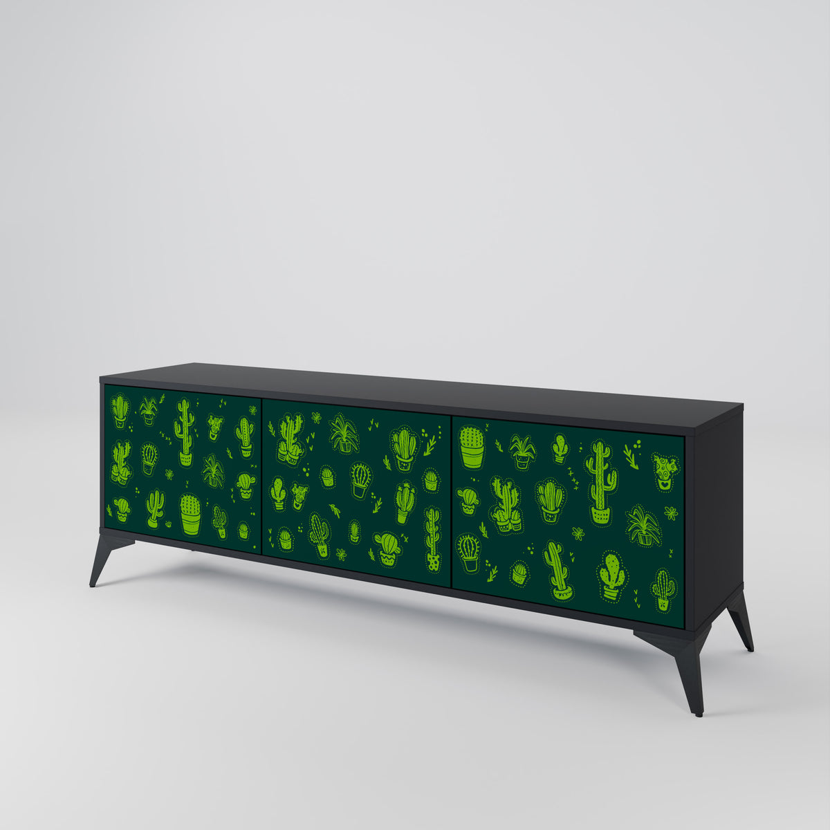 DESERT GREEN Mueble de TV de 3 Puertas