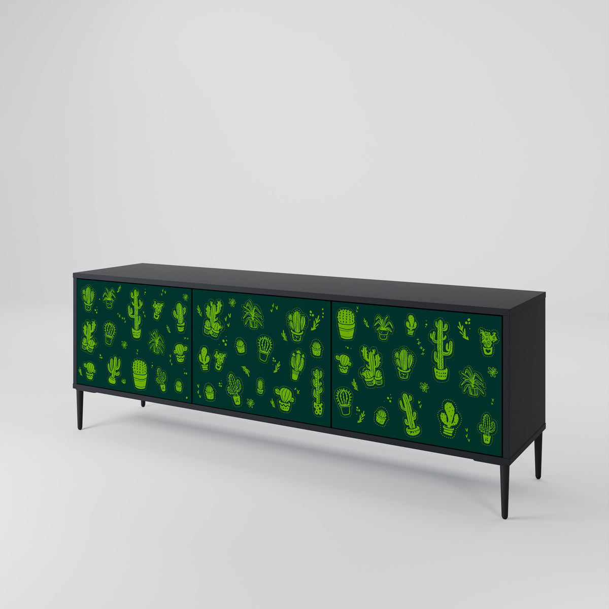DESERT GREEN Mueble de TV de 3 Puertas