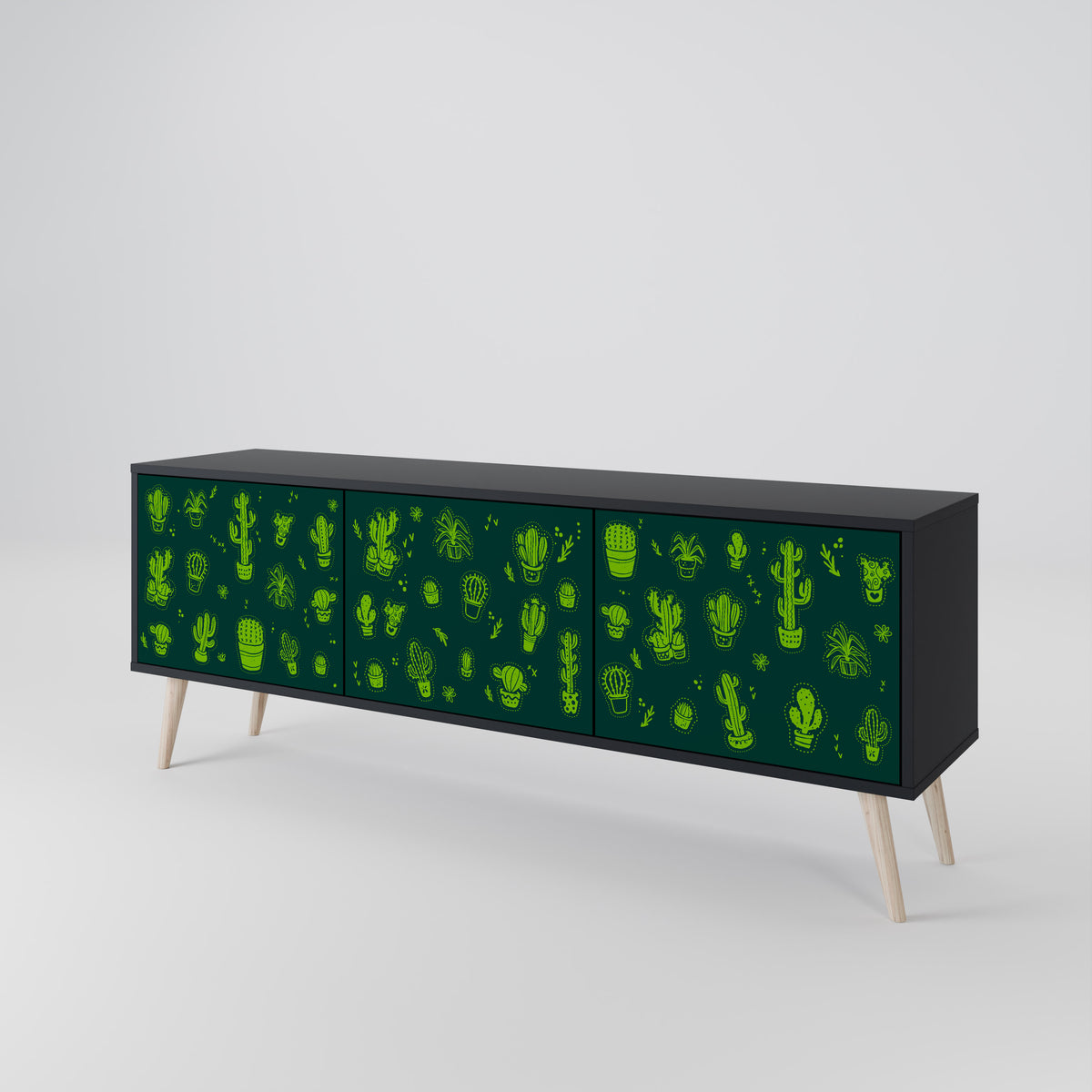 DESERT GREEN Mueble de TV de 3 Puertas