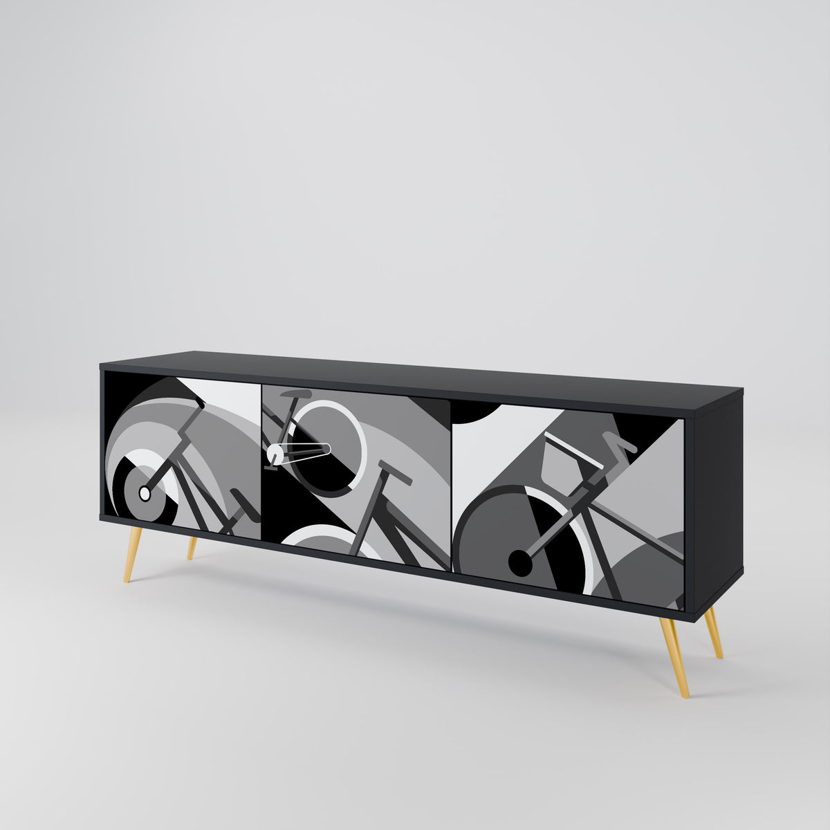 BIKE ENERGY Mueble de TV de 3 Puertas