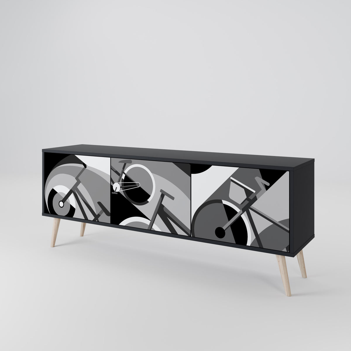BIKE ENERGY Mueble de TV de 3 Puertas