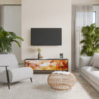 TRACES OF AUTUMN Mueble de TV de 3 Puertas en Acabado Negro