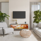 TRACES OF AUTUMN Mueble de TV de 3 Puertas en Acabado Negro