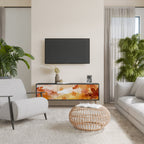 TRACES OF AUTUMN Mueble de TV de 3 Puertas en Acabado Negro