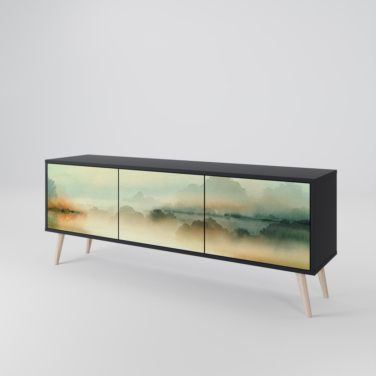 MORNING BY THE LAKE Mueble de TV de 3 Puertas