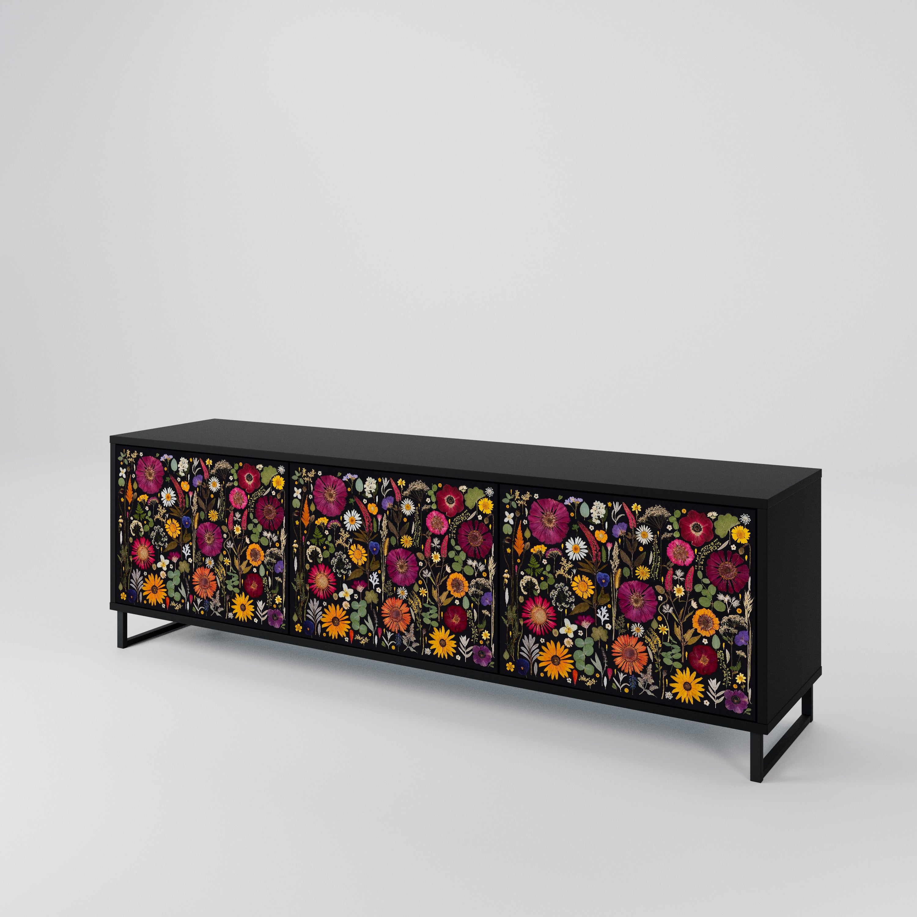 MIDNIGHT GARDEN Mueble de TV de 3 Puertas