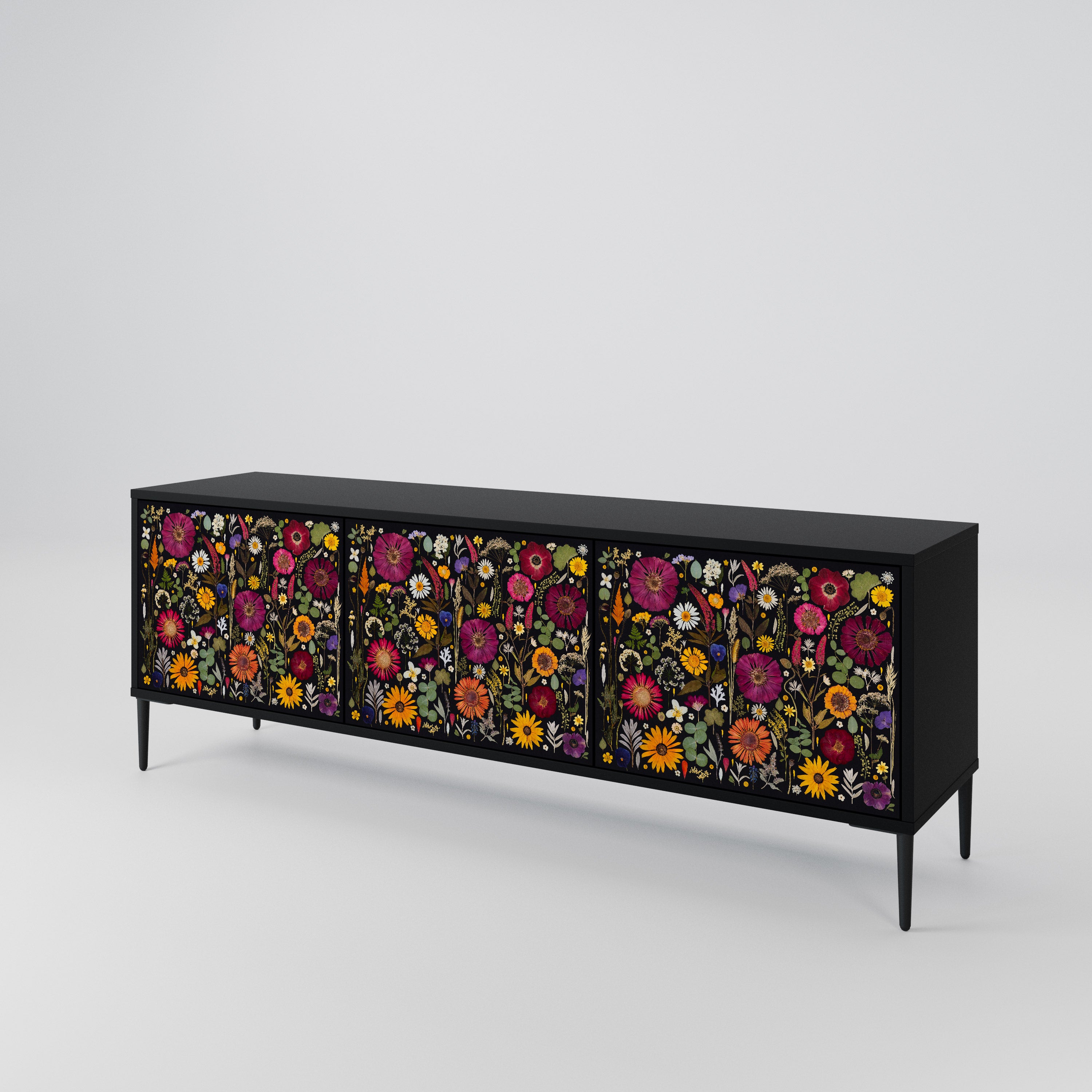 MIDNIGHT GARDEN Mueble de TV de 3 Puertas
