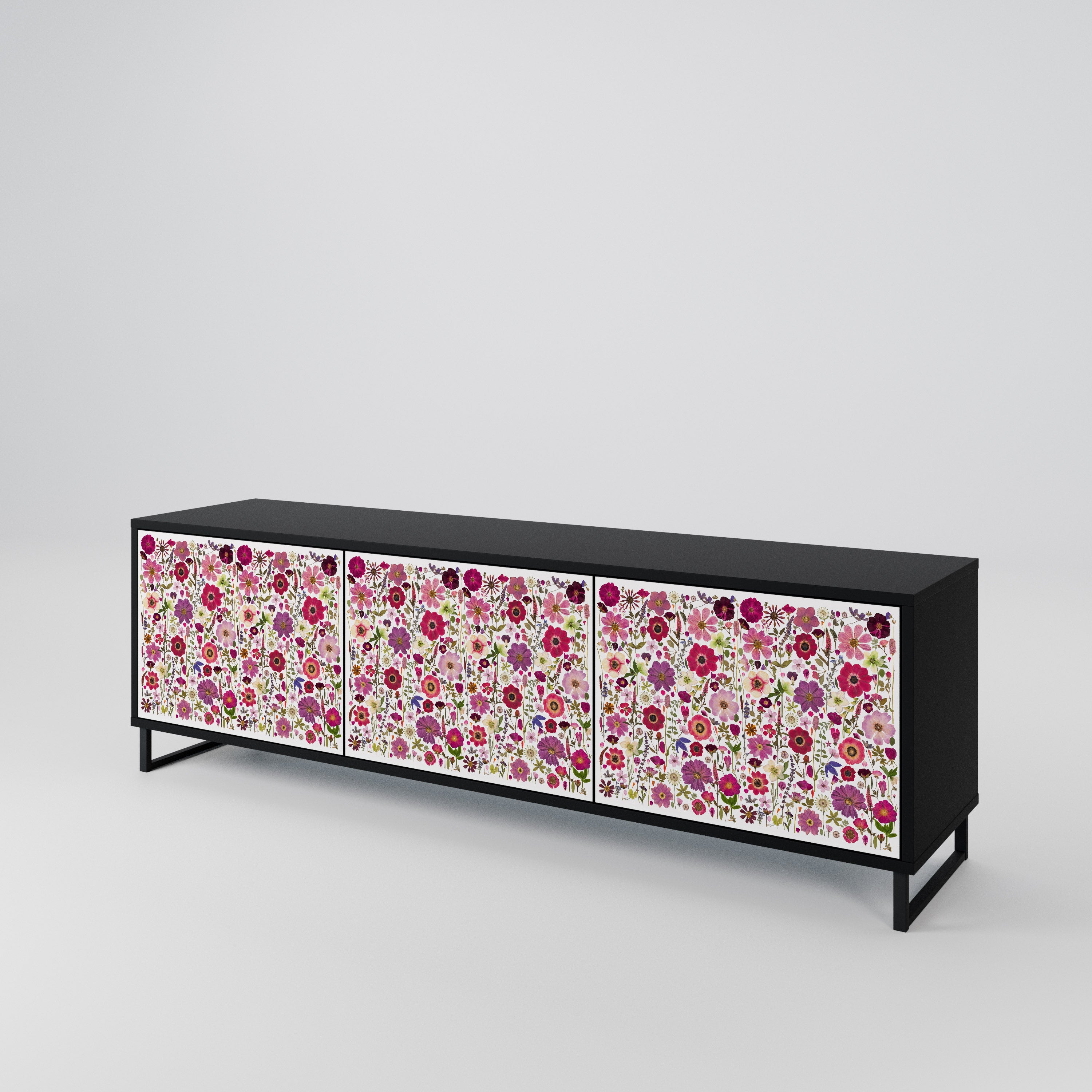 PETAL GARDEN Mueble de TV de 3 Puertas