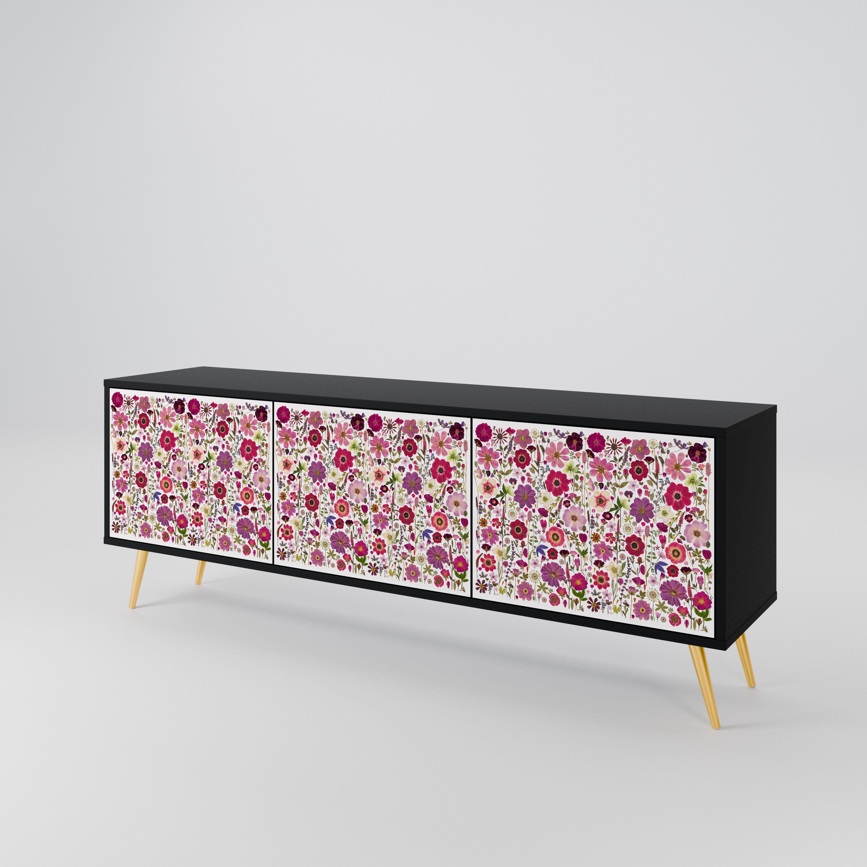 PETAL GARDEN Mueble de TV de 3 Puertas