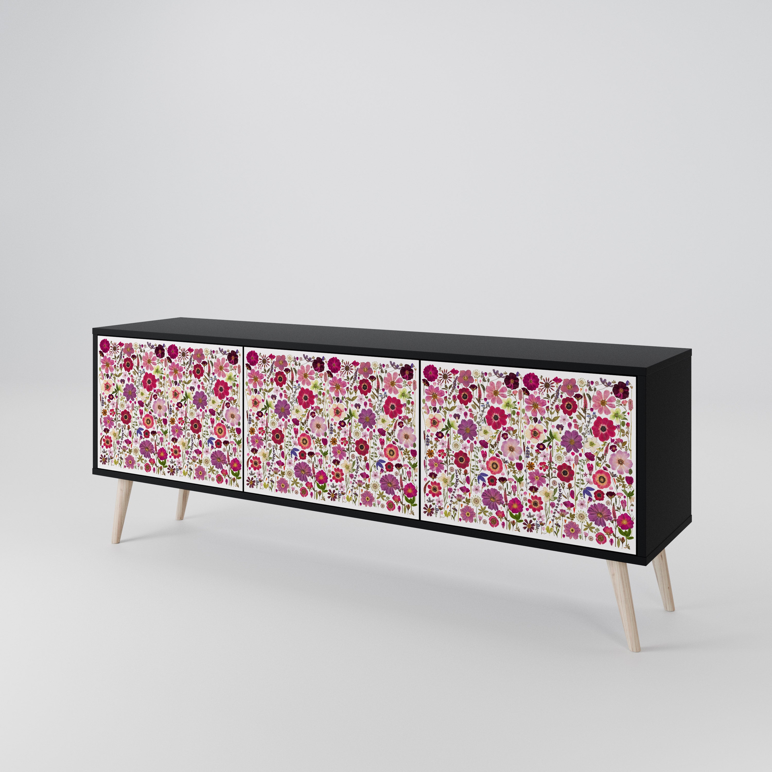 PETAL GARDEN Mueble de TV de 3 Puertas