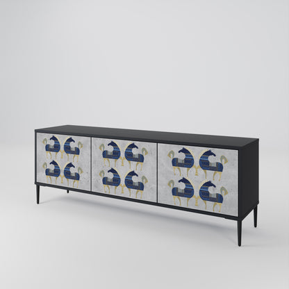 MAJESTIC STEED Mueble de TV de 3 Puertas