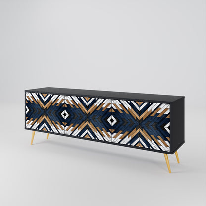 ARTFUL GEOMETRY Mueble de TV de 3 Puertas