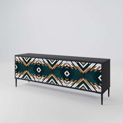 ARTISTIC GEOMETRY Mueble de TV de 3 Puertas