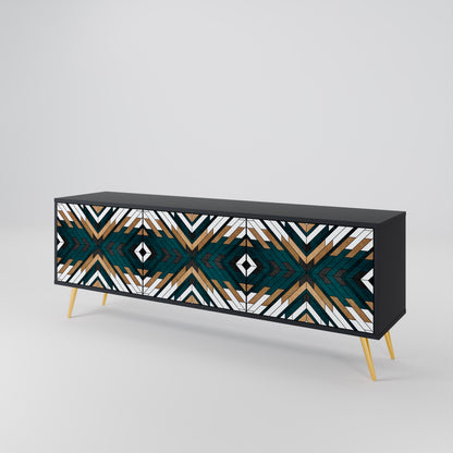 ARTISTIC GEOMETRY Mueble de TV de 3 Puertas