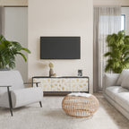 SPOTTED DAZE 3-Door TV Stand in Black Finish