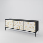 SPOTTED DAZE 3-Door TV Stand in Black Finish