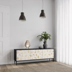 SPOTTED DAZE 3-Door TV Stand in Black Finish