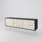 SPOTTED DAZE 3-Door TV Stand in Black Finish