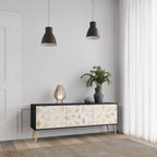 SPOTTED DAZE 3-Door TV Stand in Black Finish