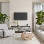 TIMELESS GLIDE Mueble de TV de 3 Puertas en Acabado Negro