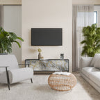 TIMELESS GLIDE Mueble de TV de 3 Puertas en Acabado Negro