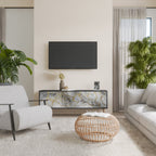 TIMELESS GLIDE Mueble de TV de 3 Puertas en Acabado Negro