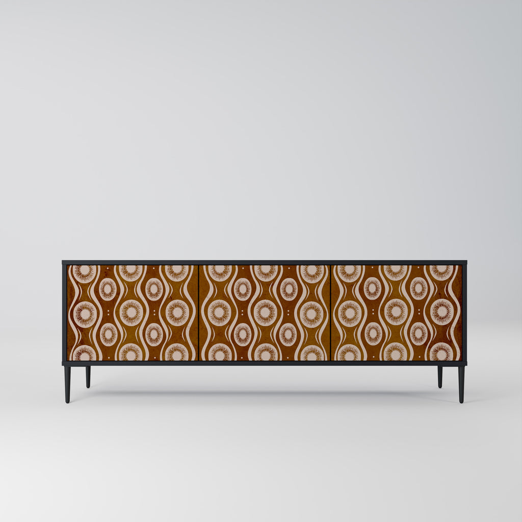 Mueble de TV de 3 puertas BROWN EYES en acabado negro