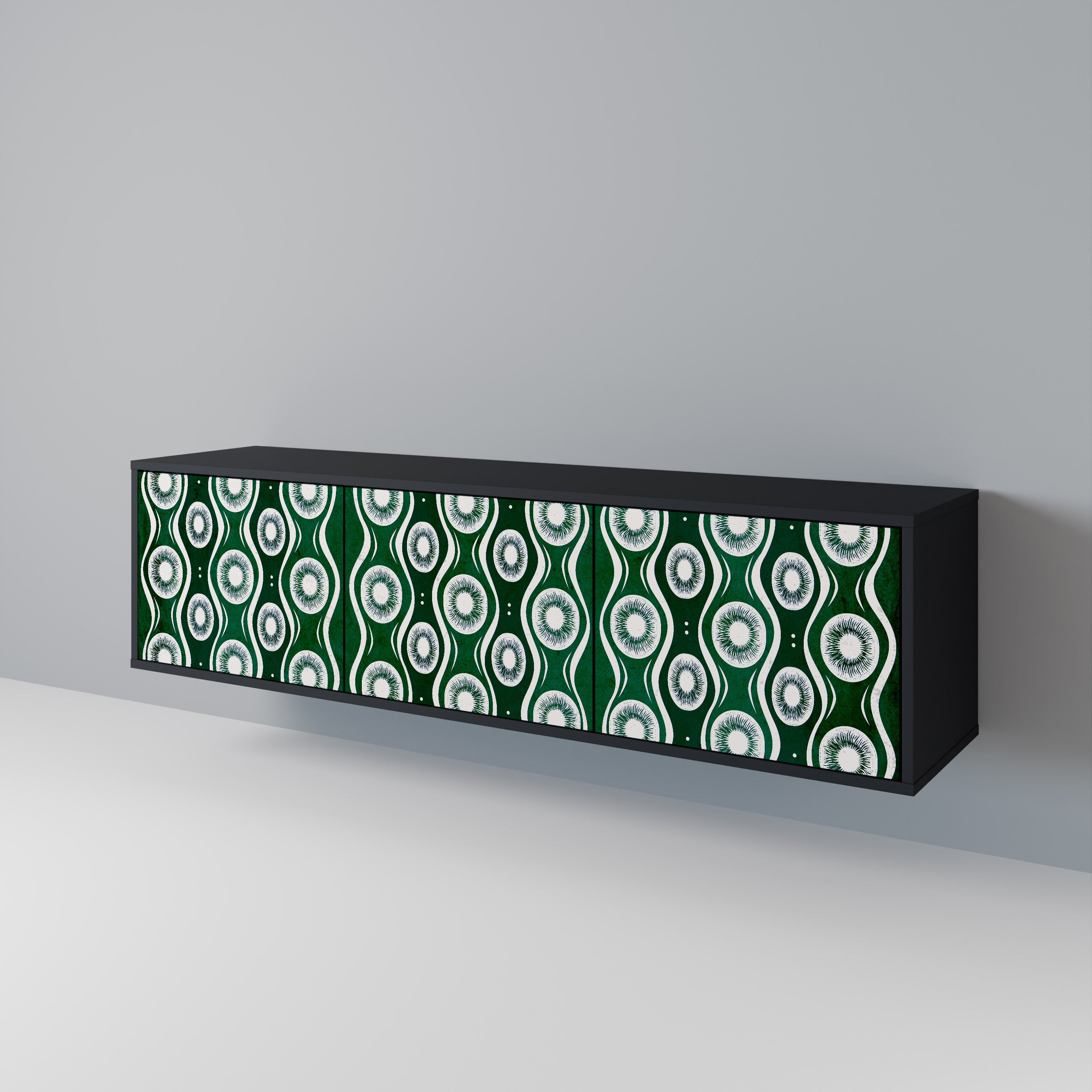 GREEN EYES Mueble de TV de 3 Puertas