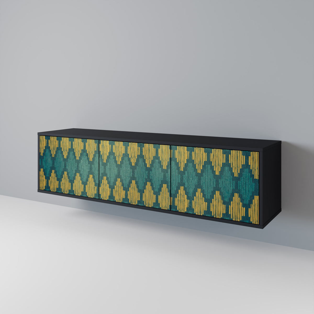 POLYGONS Mueble de TV de 3 Puertas