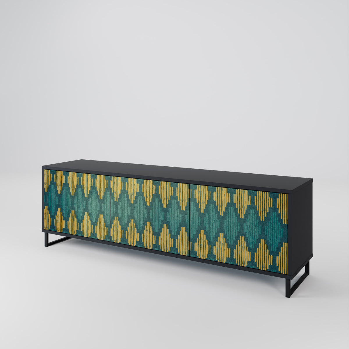 POLYGONS Mueble de TV de 3 Puertas