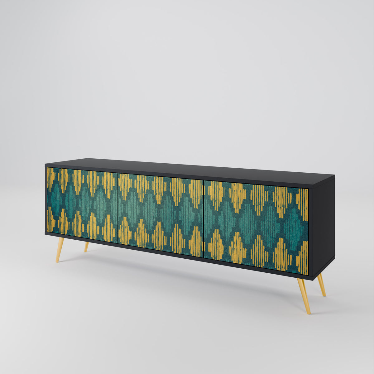 POLYGONS Mueble de TV de 3 Puertas