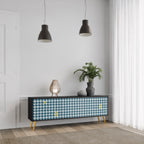 OUT OF CONTEXT 3-Door TV Stand in Black Finish