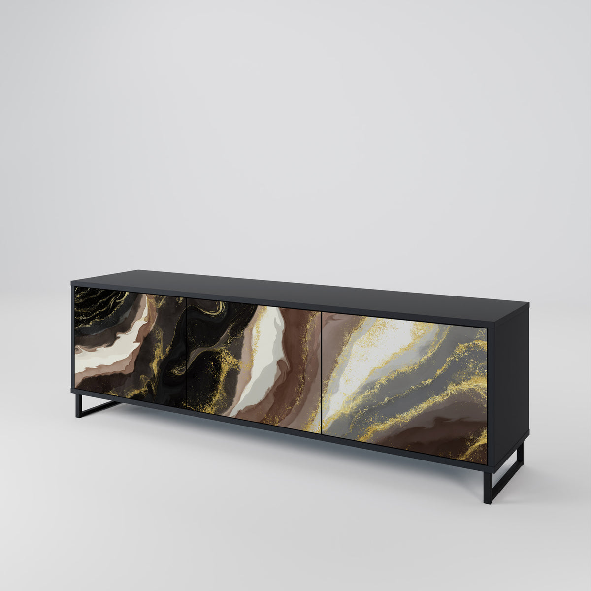 GOLD DUST Mueble de TV de 3 Puertas